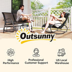 Outsunny 2-Person Outdoor Glider Bench, Patio Double Swing Rocking Chair - Image 8