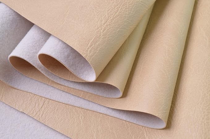 Wento Thick 2 Yard Faux Leather Fabric Soft Skin Grain PU Leather Fabric - Image 3