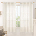 Light Filtering Linen Curtains 63 inches Long by LAMIT