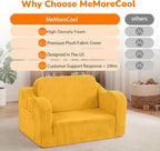 MeMoreCool Toddler Couch, 2-in-1 Corduroy Kids Couch Fold Out to Lounger - Image 6