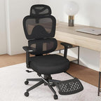 Ergonomic Office Chair with Footrest – Adjustable Lumbar Support, 3D Armrests & by Keratee