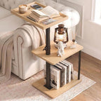 Faesun C Table End Table Adjustable Height, 360°Swivel TV Tray Table by Faesun
