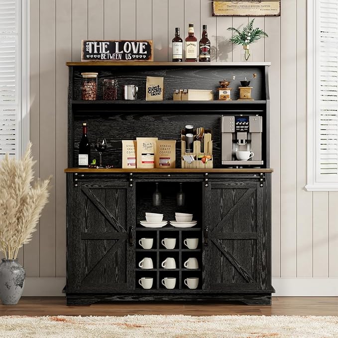 REVOMINCA 47 Inch Farmhouse Coffee Bar Cabinet - Image 7