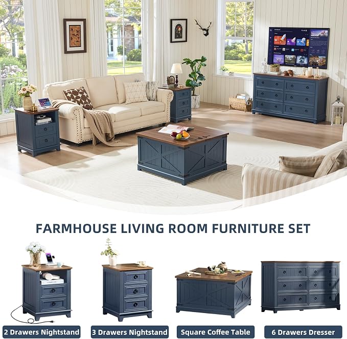 Joaxswe Farmhouse Coffee Table - Image 8
