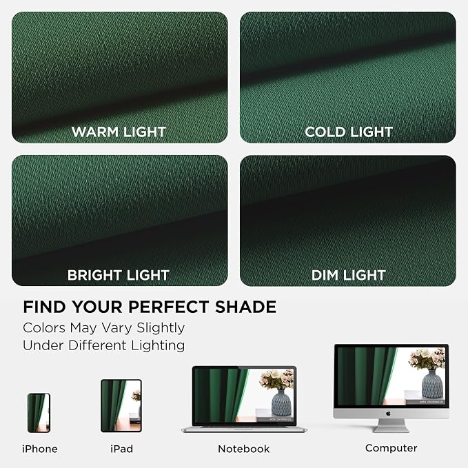 Joydeco Blackout Curtains 84 Inchs Long 52 Wide Black Out Curtains 2 Panels - Image 7