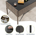 4-Piece Outdoor Furniture Set, PE Rattan Wicker Chairs - Image 3
