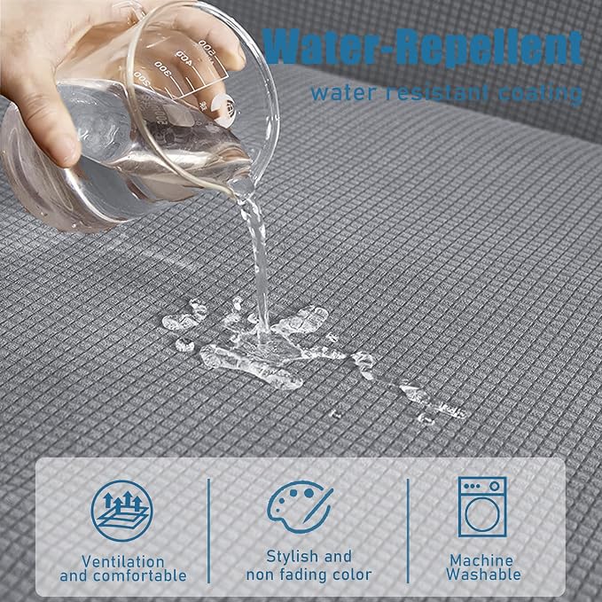 Water Repellent Couch Cushion Cover Loveseat Cover, Stretch Sectional Sofa Seat - Image 3