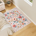 DUKINO 3x4 Area Rug, Floral Washable Rug by DUKINO