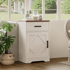 WAMPAT 32" H End Table for Living Room, Rustic Nightstand - Image 7