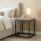 CENSI Modern Grey Square End Table, Extra Thick 1.6" Wood Top & Metal Frame - Image 5
