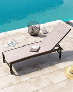Crestlive Products Outdoor Lounge Chairs, Aluminum Pool Chaise Lounge Chairs by CrestliveProducts