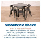 ECR4Kids Bentwood Table and Curved Back Chair Set, Kids Furniture - Image 6