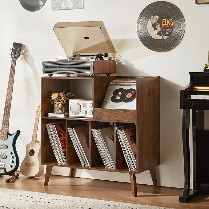 LELELINKY Large Record Player Stand, Turntable Stand - Image 8