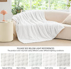 BEDELITE White Twin Blanket for Couch, Soft Cozy Gifts for Women, 60 * 80 | 3D - Image 8