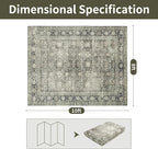 8x10 Retro Washable Area Rugs for Living Room, Dining Room, Nursery | Ultra - Image 2