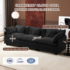 Ihanherry 111.4 Inch 3-Seater Cloud Sofa, Modular Sectional Couch, Modern Deep - Image 2