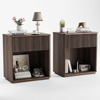Modern Fluted Nightstand Set of 2 - Image 9