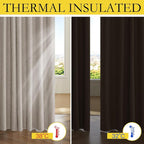 NICETOWN Natural Short 100% Blackout Curtains 63" Lenghth Burg - Image 6