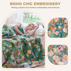 LUTBM Boho Throw Blanket for Couch Sofa Chair Summer Cotton Blankets for - Image 3