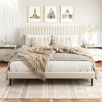 HAOARA King Size Bed Frame, King Size Platform Bed Frame and Velvet Upholstered by HAOARA