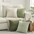 MIULEE Summer Light Green Decorative Throw Pillow Covers 18x18 Inch Set of 4 - Image 5