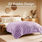L'AGRATY Faux Rabbit Fur Throw Blanket - Image 4