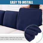 Smiry Waterproof Couch Cushion Covers, Stretch Jacquard Thick Sofa Cushion - Image 4