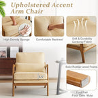 VINGLI Upgraded Premium Corduroy Accent Chair, Upholstered Arm Chair, Solid - Image 3