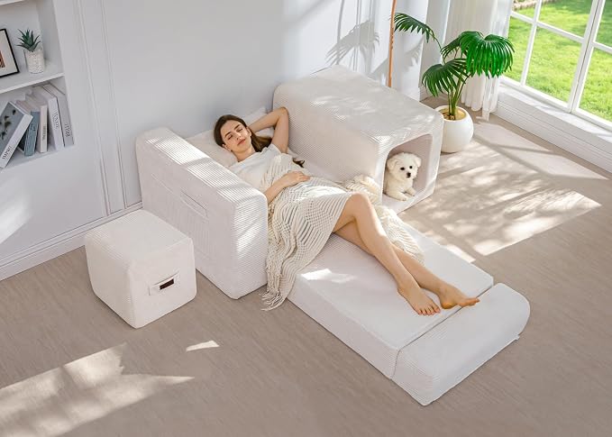 MAXYOYO Folding Sofa Couch, Convertible Floor Sofa - Image 2