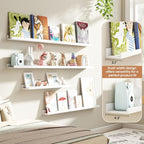 Fun Memories Picture Ledge Shelves Set of 4, 24 Inch Rustic Wall Mounted - Image 6