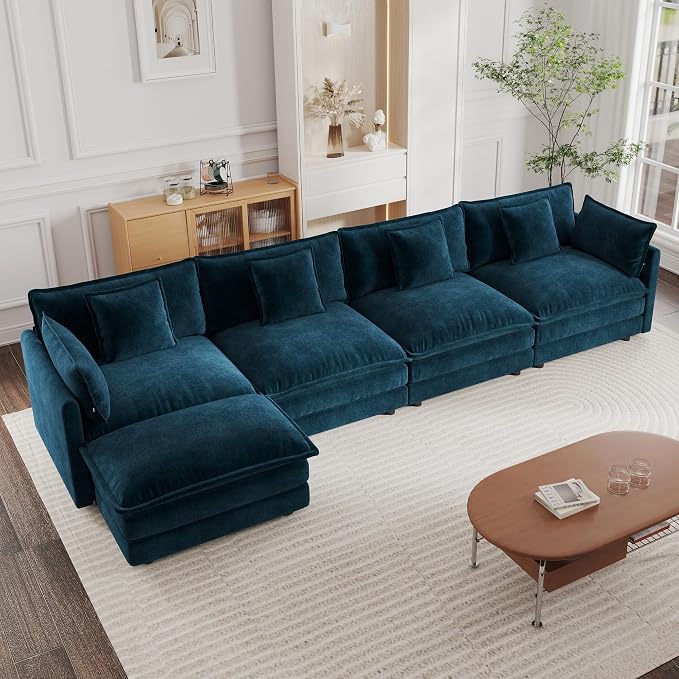 mikibama Modular Sectional Sofa, 146.5 Inch L Shaped Couch Set by Mikibama