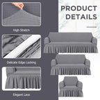Fanfanwin 3 Pcs Sofa Slipcover Set - Image 3