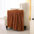 Burnt Orange Fleece Throw Blanket 50”×60” - Image 4