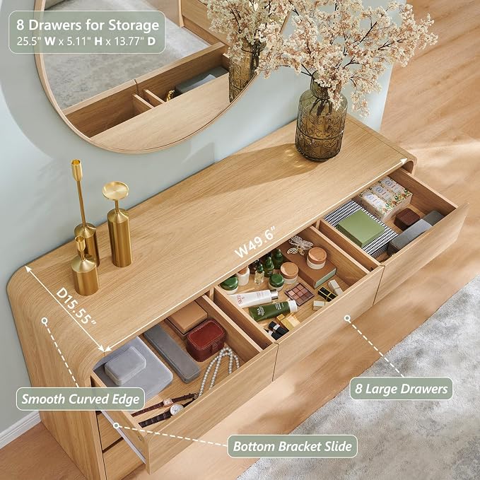 Aitjunz Modern 8 Drawers Dresser - Image 4