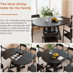 43.3in-59in Extendable Round Dining Table - Image 4