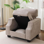 Oversized Accent Chair with Seat Storage, Comfy Living Room Chairs with Armrest - Image 3