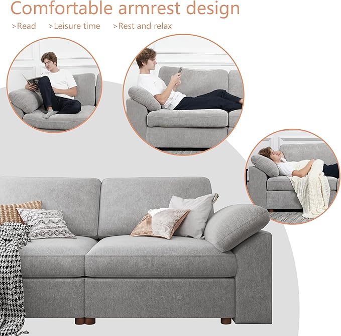 EASE MOOSE Oversized Sectional Modular Sofa, Modern Comfort L Shape Sectional - Image 6