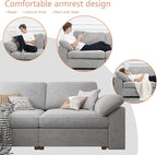 EASE MOOSE Sectional Modular Sofa, Comfty U Shape Sectional FSC Certified - Image 7