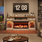 QUW 70" Farmhouse Fireplace TV Stand - Image 5