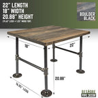 Restore by Pipe DÉCOR Wood End Table 22 in. x 18 in. x 20.88 in. Reclaimed - Image 3