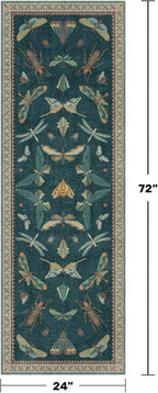 Brown and Green Kitchen Sink Runner Rug 2x6 - Image 2
