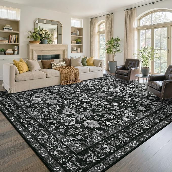 9x12 Ft Extra Large Area Rugs for Living Room, Soft Non-Slip Machine Washable by Lo%CC%80utiRootHome