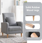 COLAMY Mid-Century Modern Upholstered Accent Chair - Image 4