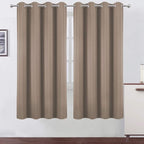 Cappuccino Thermal Blackout Curtains/52 x 72 Inch/Set of 2 Panels Room by Lemomo