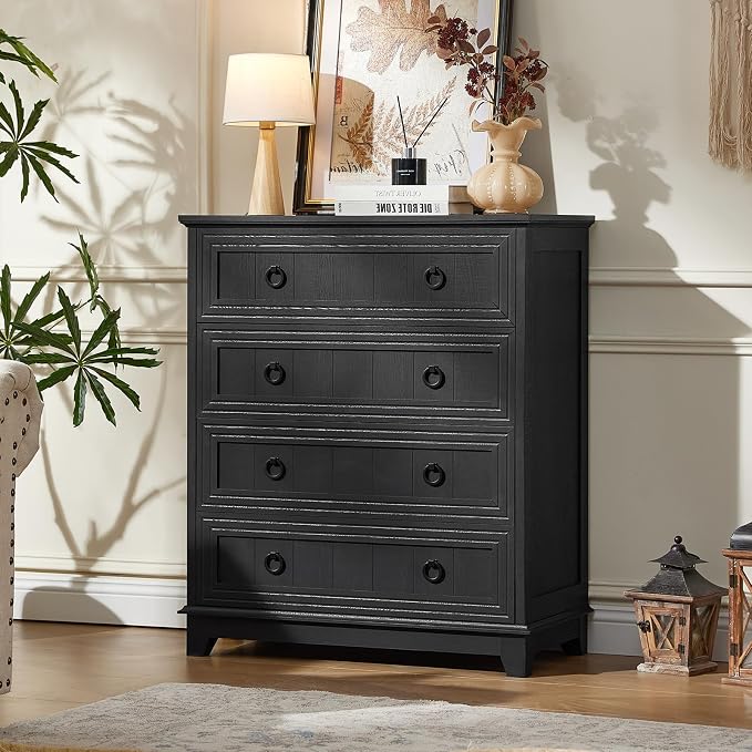 Joaxswe Farmhouse 4 Drawer Dresser - Image 7