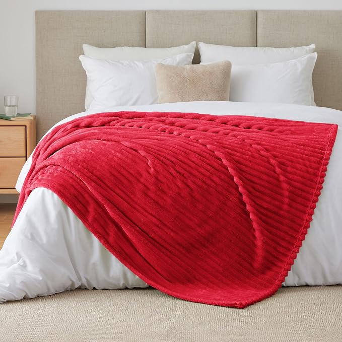 BEDELITE Ribbed Twin Blanket for Couch & Bed, Warm Yet Lightweight, Ribbed - Image 9
