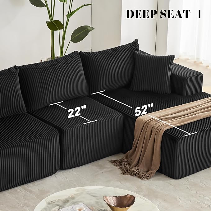 108” Modular Sectional Sofa, Cloud Sectional Couch - Image 6