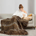 Edenleaf Leopard Print Blanket Fleece Throw - Image 4