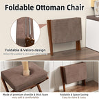 BAMBOOHOMIE Foldable Foot Stool Ottoman, Modern Foot Rest - Image 4
