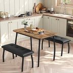Dining Table for 4, 3-Piece Kitchen Table Set for 4 - Image 6